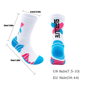 For Men Compression Running Socks Athletic Socks With Cushion Basketball Sport Socks Anti-odor And Anti-slip For Running Fitness Hiking And Cycli
