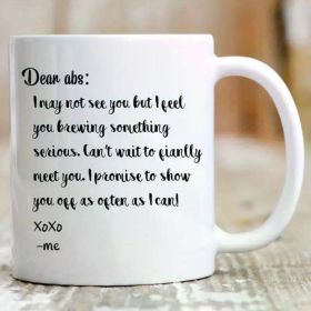 1pc, Gym Mug Funny Gift for Fitness Enthusiast and Gym Lovers, Workout Letter for Self Motivation, fun Easter/