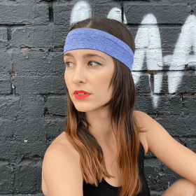Cardio Sport and Fitness Sweat-Wicking Headband (Color: Blue)